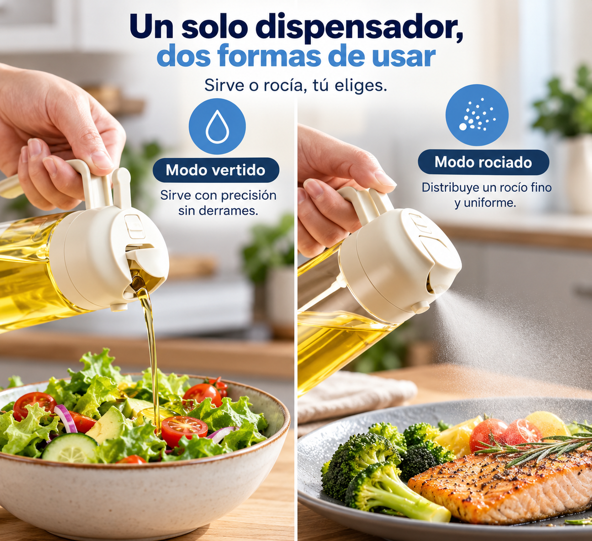 🫒 Dispensador de Aceite 2 en 1 — Kit BrightNest