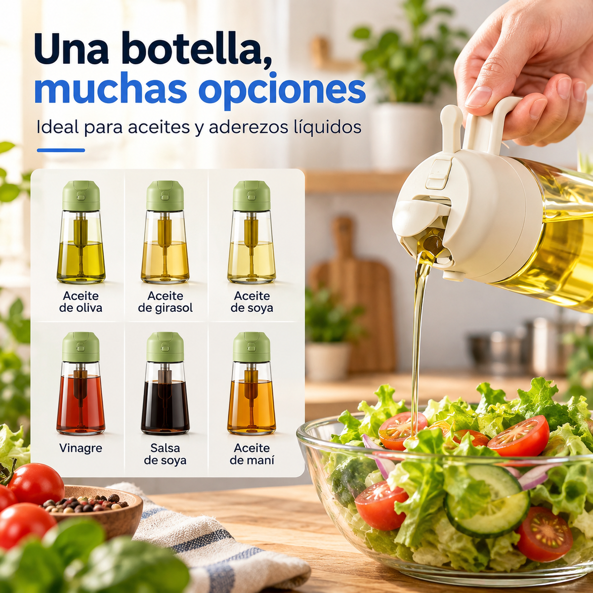 🫒 Dispensador de Aceite 2 en 1 — Kit BrightNest